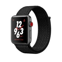 Apple Watch Series 4 Nike 40 мм LTE, корпус из алюминия "чёрный космос", черный спортивный ремешок