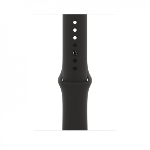 Apple Watch SE 44 мм, алюминий "серый космос", черный спортивный ремешок