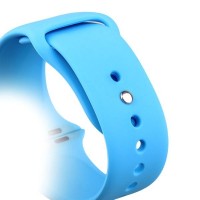 Ремешок спортивный для Apple Watch 42мм W3 Sport Band (Голубой)