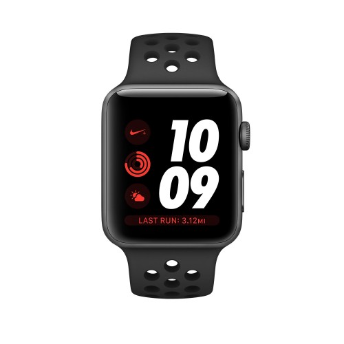 Apple Watch Series 4 Nike LTE, 44 мм алюминий "серый космос", черный антрацитовый спортивный ремешок