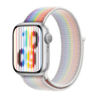 Apple Watch Series 9 41mm, Silver Aluminum Case with Sport Loop - Pride Edition