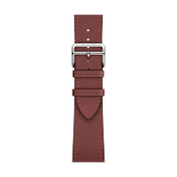 Кожаный ремешок Hermes для Apple Watch Single Tour 41mm - Темно-красный (Rouge H)
