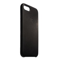 Кожаная чехол-накладка Leather для iPhone 8 и 7 - Черный