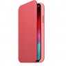 Кожаный чехол-книжка Folio для iPhone Xs Max, цвет "розовый пион"