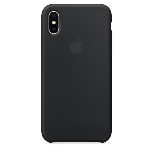 силиконовый оригинальный чехол apple для iphone x черный