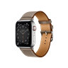 Кожаный ремешок Hermes для Apple Watch Single Tour 45mm - Бежевый (Etoupe)