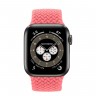 Apple Watch Edition Series 6 Titanium Space Black 40mm, плетёный монобраслет розовый пунш
