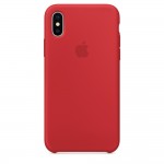 Силиконовый чехол для iPhone X красный