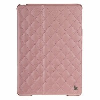 Кожаный чехол для iPad Air Jisoncase Quilted розовый