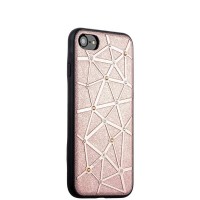 Силиконовый чехол Star Diamond для iPhone 8 и 7 - Розовое золото