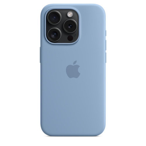 Силиконовый чехол для iPhone 15 Pro с MagSafe - Зимний Синий (Winter Blue)
