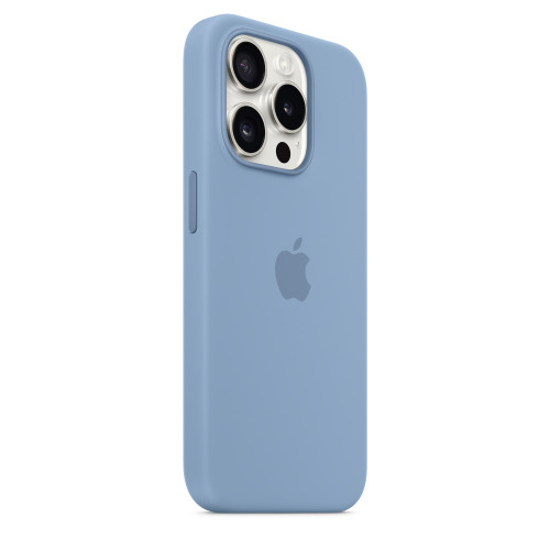 Силиконовый чехол для iPhone 15 Pro с MagSafe - Зимний Синий (Winter Blue)