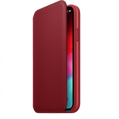 Кожаный чехол-книжка Folio для iPhone Xs Max, красный