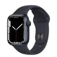 Apple Watch Series 7 41 мм, алюминий и спортивный ремешок в цвете "Тёмная ночь"