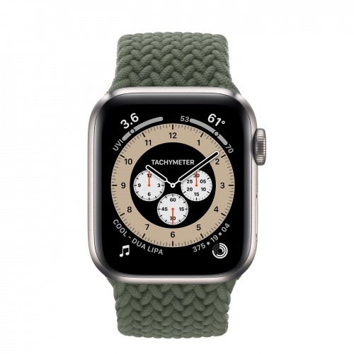 Apple Watch Edition Series 6 Titanium 40mm, плетёный монобраслет "зелёные холмы"