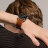 Ремешок из кожи Barénia с раскладывающейся застёжкой 45mm Hermès для Apple Watch - "Коричневый"