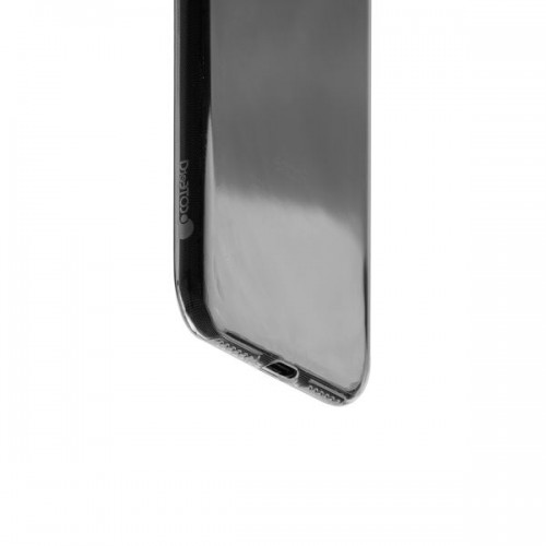 Силиконовая накладка Utra-thin для iPhone 8 и 7 - прозрачная (кнопки золотистые)