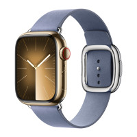 Apple Watch Series 9 41mm, Gold Stainless Steel Case with Modern Buckle - Lavender Blue