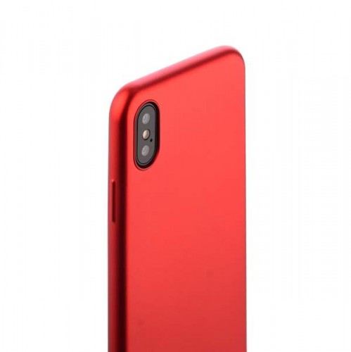 Силиконовая чехол-накладка J-case Delicate - для iPhone X - Красный