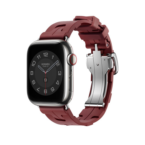 Ремешок Hermes для Apple Watch 41mm Kilim Single Tour - Красный (Rouge Н)