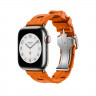 Ремешок Hermes для Apple Watch 41mm Kilim Single Tour - Оранжевый (Orange)