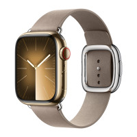 Apple Watch Series 9 41mm, Gold Stainless Steel Case with Modern Buckle - Tan