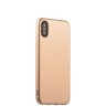 Силиконовая чехол-накладка J-case Shiny Glazed для iPhone X - Золотистый