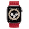 Apple Watch Edition Series 6 Titanium 44mm, красный плетёный монобраслет