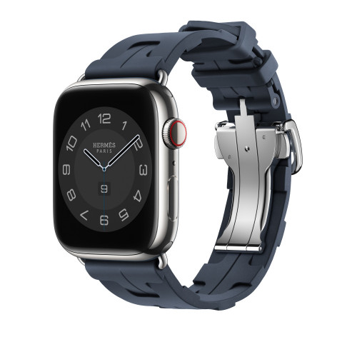 Ремешок Hermes для Apple Watch 45mm Kilim Single Tour - Темно-синий (Navy)