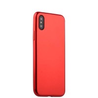 Силиконовая чехол-накладка J-case Shiny Glazed для iPhone X - Красный