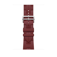 Ремешок Hermes для Apple Watch 45mm Kilim Single Tour - Красный (Rouge Н)