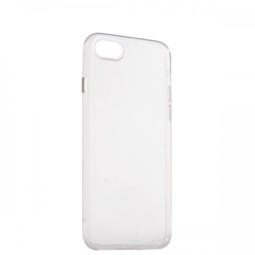 Силиконовая накладка Utra-thin для iPhone 8 и 7 - прозрачная (кнопки серебристые)