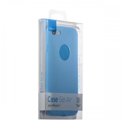 Силиконовая чехол-накладка Deppa Gel Air для iPhone 8 и 7 - Голубой