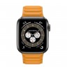 Apple Watch Edition Series 6 Titanium Space Black 40mm, кожаный ремешок "золотой апельсин"