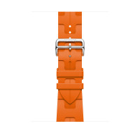 Ремешок Hermes для Apple Watch 45mm Kilim Single Tour - Оранжевый (Orange)