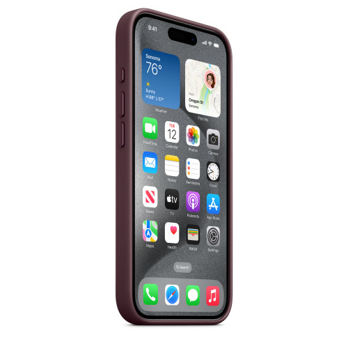 Чехол FineWoven для iPhone 15 Pro Max с MagSafe - Шелковица (Mulberry)