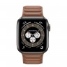 Apple Watch Edition Series 6 Titanium Space Black 40mm, коричневый кожаный ремешок