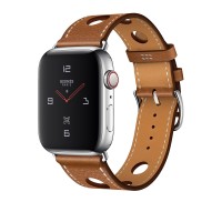 Apple Watch Series 4 Hermes, 44 мм, ремешок из зернистой кожаный коричневый, нержавеющая сталь, Cellular + GPS