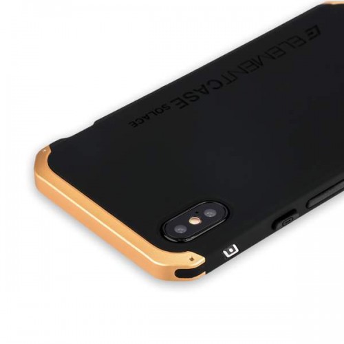 Чехол-накладка Element для Apple iPhone X - Черный с золотым ободком