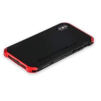 Чехол-накладка Element для Apple iPhone X - Черный с красным ободком