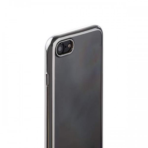 Силиконовая чехол-накладка Deppa Gel для iPhone 8 и 7 - Серебристый глянец
