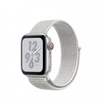 Apple Watch Series 4 Nike+, 40 мм LTE, серебристый алюминий, браслет найк из нейлона "снежная вершина"