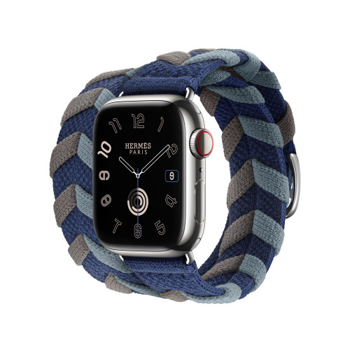 Ремешок Hermes для Apple Watch 41mm Bridon Double Tour - Темно-синий (Navy)