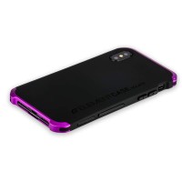 Чехол-накладка Element для Apple iPhone X - Черный с фиолетовым ободком