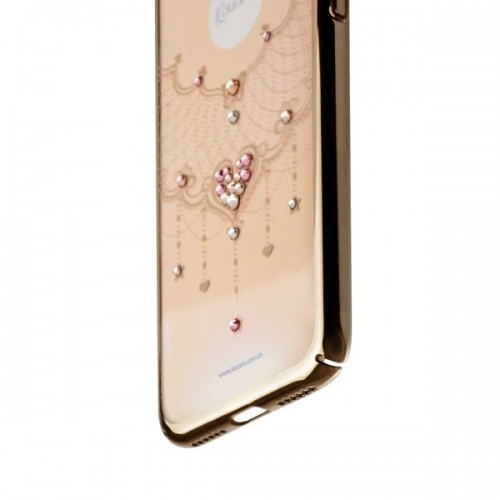Чехол-накладка KAVARO для iPhone 8 и 7 со стразами Swarovski - золотистый (Грация)
