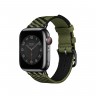 Текстильный ремешок из нейлона 41mm Hermès для Apple Watch - Веронезийский Зеленый/Черный