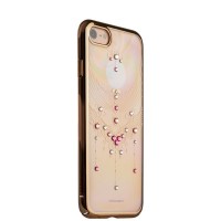 Чехол-накладка KAVARO для iPhone 8 и 7 со стразами Swarovski - золотистый (Бабочка)