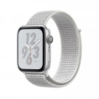 Apple Watch Series 4 Nike+, 44 мм серебристый алюминий, браслет найк из нейлона "снежная вершина"