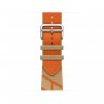 Текстильный ремешок из нейлона 41mm Hermès для Apple Watch - Крафт/Оранжевый