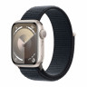 Apple Watch Series 9 45mm, Starlight Aluminum Case with Sport Loop - Midnight
